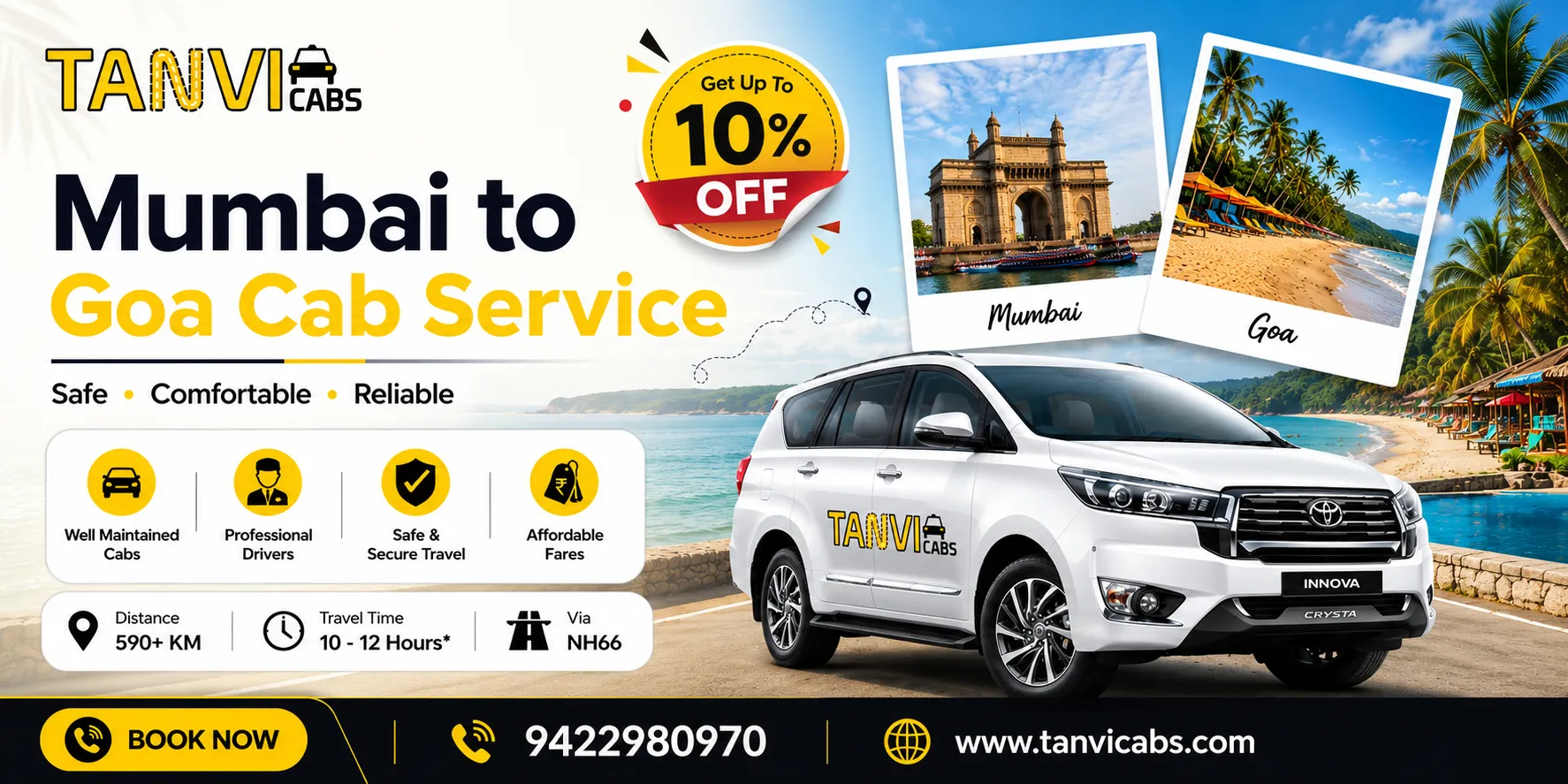 Mumbai to Goa Taxi Service